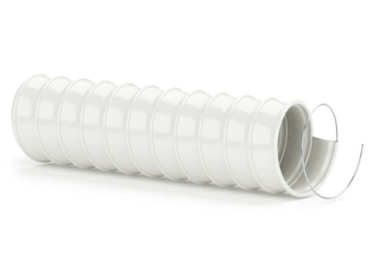 Ventilationsslange PVC hvid