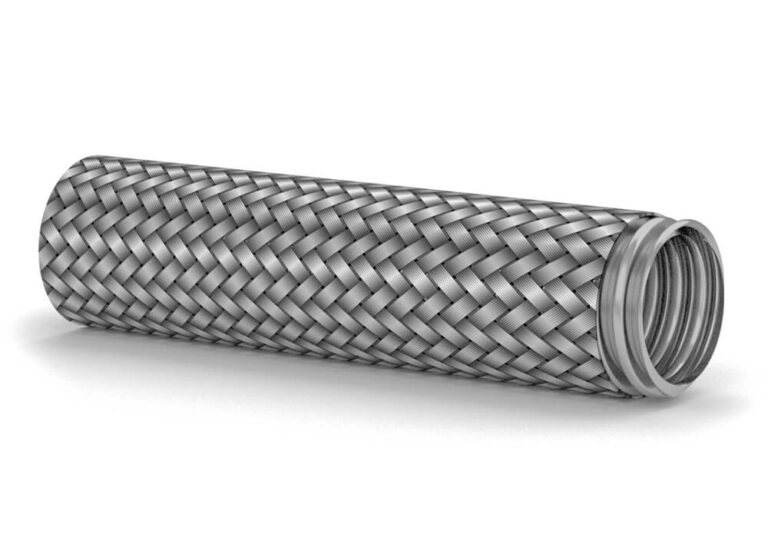 Parallelt foldet metalslange med fletning